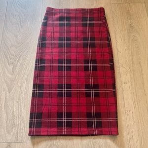 TOPSHOP Plaid Pencil Skirt